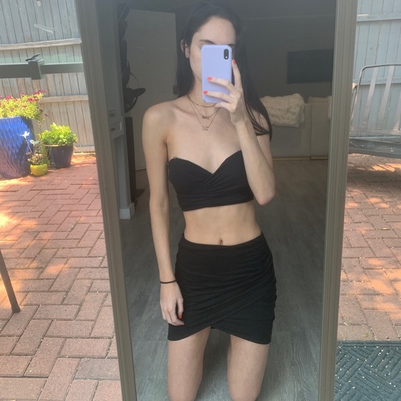 black strapless going out set - Picture 2 of 3